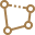 Brown circular icon, featuring a simple design with a smooth outline.